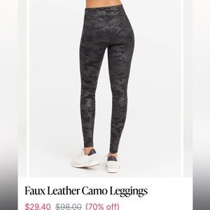 green camp spanx leggings size large